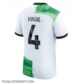 Liverpool Virgil van Dijk #4 Seconda Maglia 2023-24 Manica Corta